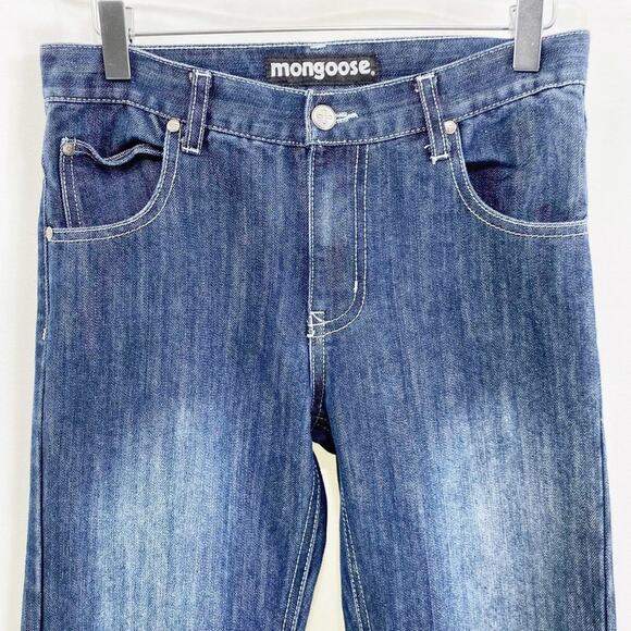 MONGOOSE Girls Dark Stone Washed Straight Leg Denim Jeans - Picture 9 of 10